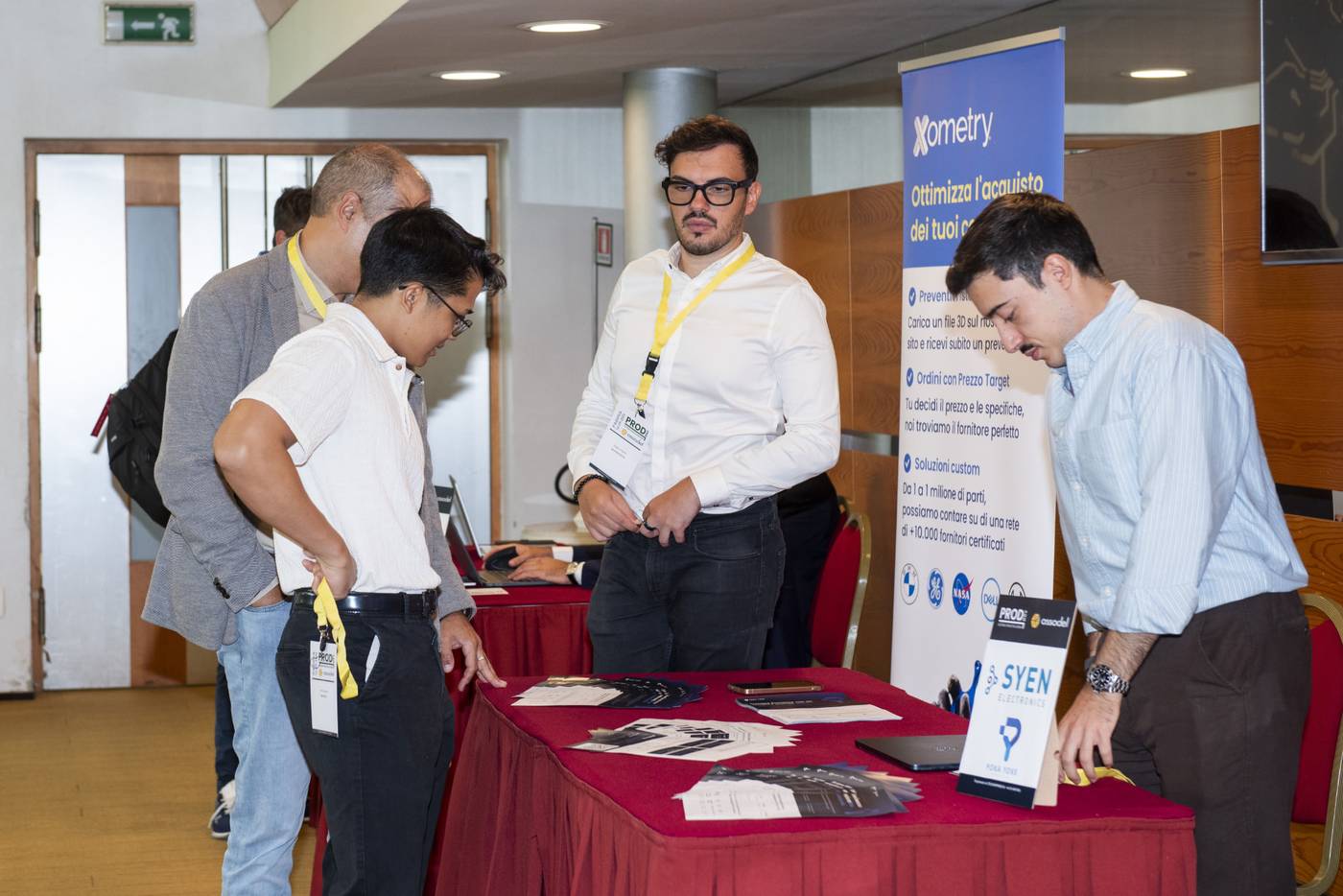 Allestimento partner Xometry al coffee break